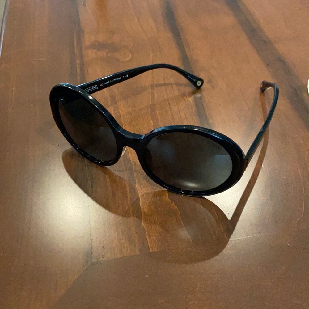 Coach black round sunglasses!  Only worn few times
